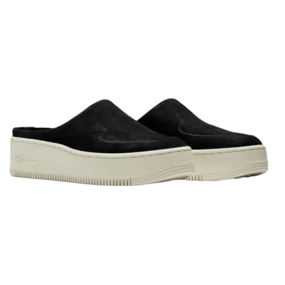 Nike Air Force 1 Lover XX Premium Black Suede Slip-On Mule Sneaker size 11 - Picture 1 of 9